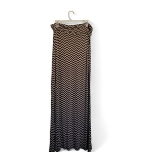 Tan and Black Maxi skirt sz LG